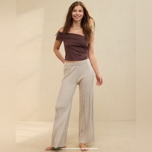 Aerie high waisted sweatpants cream large